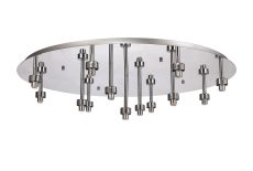 Giuseppe 80cm Polished Chrome Round 13 Light G9 Universal Flush Light (FRAME ONLY), For A Vast Range Of Glass Shades