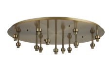 Giuseppe 80cm Antique Brass Round 13 Light G9 Universal Flush Light (FRAME ONLY), For A Vast Range Of Glass Shades