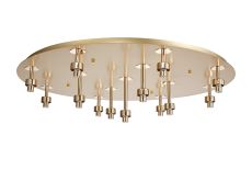 Giuseppe 80cm French Gold Round 13 Light G9 Universal Flush Light (FRAME ONLY), For A Vast Range Of Glass Shades