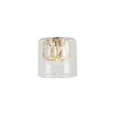 Giuseppe 12x11cm Double Crystal Glass (AB) Clear Glass Outer And French Gold / Clear Crystal Inner Shade