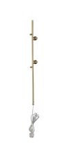 Giuseppe Antique Brass 85cm 2 Light G9 Universal Switched Plug-In Wall Lamp (FRAME ONLY), For A Vast Range Of Glass Shades