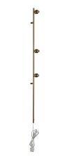 Giuseppe Antique Brass 1.2m 3 Light G9 Universal Switched Plug-In Wall Lamp (FRAME ONLY), For A Vast Range Of Glass Shades