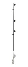 Giuseppe Satin Black 1.2m 3 Light G9 Universal Switched Plug-In Wall Lamp (FRAME ONLY), For A Vast Range Of Glass Shades