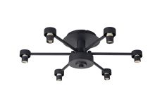 Giuseppe 45cm Satin Black 6 Light G9 Universal Semi Flush Light (FRAME ONLY), For A Vast Range Of Glass Shades
