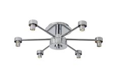 Giuseppe 45cm Polished Chrome 6 Light G9 Universal Semi Flush Light (FRAME ONLY), For A Vast Range Of Glass Shades