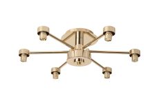 Giuseppe 45cm French Gold 6 Light G9 Universal Semi Flush Light (FRAME ONLY), For A Vast Range Of Glass Shades