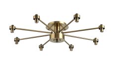 Giuseppe 70cm Antique Brass 8 Light G9 Semi Flush Light (FRAME ONLY), For A Vast Range Of Glass Shades