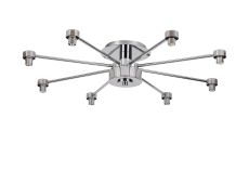 Giuseppe 70cm Polished Chrome 8 Light G9 Universal Semi Flush Light (FRAME ONLY), For A Vast Range Of Glass Shades
