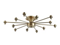Giuseppe 85cm Antique Brass 12 Light G9 Semi Flush Light (FRAME ONLY), For A Vast Range Of Glass Shades