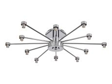 Giuseppe 85cm Polished Chrome 12 Light G9 Universal Semi Flush Light (FRAME ONLY), For A Vast Range Of Glass Shades
