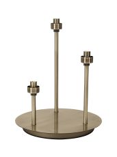 Giuseppe Antique Brass 3 Light G9 Round Touch Switch Table Lamp Without Shade, For A Vast Range Of Glass Shades