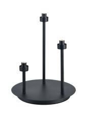 Giuseppe Satin Black 3 Light G9 Round Touch Switch Table Lamp Without Shade, For A Vast Range Of Glass Shades