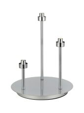 Giuseppe Polished Chrome 3 Light G9 Round Touch Switch Table Lamp Without Shade, For A Vast Range Of Glass Shades