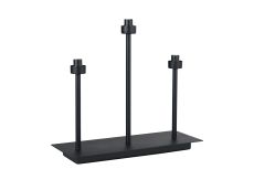 Giuseppe Satin Black 3 Light G9 Rectangular Touch Switch Table Lamp Without Shade, For A Vast Range Of Glass Shades