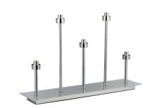 Giuseppe Polished Chrome 5 Light G9 Rectangular Touch Switch Table Lamp Without Shade, For A Vast Range Of Glass Shades