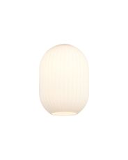 Giuseppe 12x16.5cm Almond Ribbed (T) Opal Glass Shade