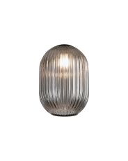 Giuseppe 12x16.5cm Almond Ribbed (T) Smoked Glass Shade