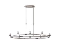 Giuseppe Polished Chrome 8 Light Oval G9 Universal Cartwheel Telescopic Light (FRAME ONLY), For A Vast Range Of Glass Shades