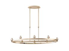 Giuseppe French Gold 8 Light Oval G9 Universal Cartwheel Telescopic Light (FRAME ONLY), For A Vast Range Of Glass Shades