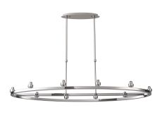 Giuseppe Polished Chrome 10 Light Oval G9 Universal Cartwheel Telescopic Light (FRAME ONLY), For A Vast Range Of Glass Shades