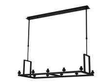 Giuseppe Satin Black 10 Light Rectangle G9 Universal Linear Telescopic Light (FRAME ONLY), For A Vast Range Of Glass Shades