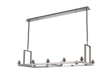 Giuseppe Polished Chrome 10 Light Rectangle G9 Universal Linear Telescopic Light (FRAME ONLY), For A Vast Range Of Glass Shades