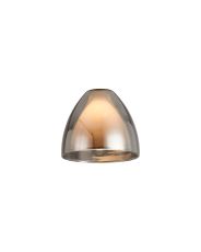 Giuseppe 12x10cm Curved Cone Chrome With Inner Opal Cone (U) Glass Shade