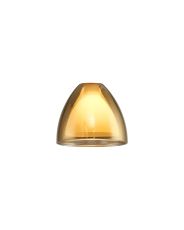 Giuseppe 12x10cm Curved Cone Gold With Inner Opal Cone (U) Glass Shade