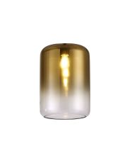 Giuseppe 12x17cm Cylinder Glass Shade (AD), Gold Fade/Clear