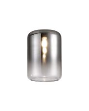 Giuseppe 12x17cm Cylinder Glass Shade (AD), Smoke Fade/Clear