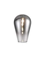 Giuseppe 12x18cm Pear Shaped Glass Shade (AF), Smoke Fade/Clear