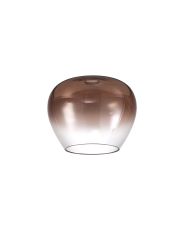 Giuseppe 15x12cm Inverted Trapezium Glass Shade (AC), Copper Fade/Clear