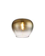 Giuseppe 15x12cm Inverted Trapezium Glass Shade (AC), Gold Fade/Clear