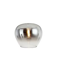 Giuseppe 15x12cm Inverted Trapezium Glass Shade (AC), Smoke Fade/Clear