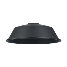 Giuseppe 18x6cm Lampshade With Angled Sides (MC) Satin Black/Satin Black Metal Shade