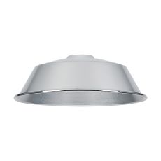 Giuseppe 18x6cm Lampshade With Angled Sides (MC) Polished Chrome/Silver Painted Metal Shade