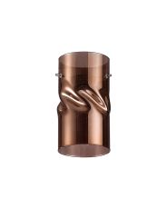Giuseppe 10x18cm Twisted Cylinder (V) Copper Glass Shade c/w Polished Chrome 3 Rod Suspension Plate (NOT SUITABLE FOR ALL FRAMES)