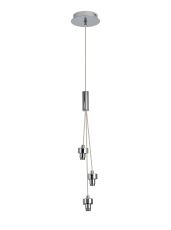 Giuseppe 12cm Polished Chrome 3 Light G9 Universal 2m Drop 1 Drop Cluster Pendant (FRAME ONLY), For A Vast Range Of Glass Shades