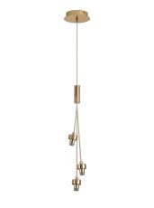 Giuseppe 12cm French Gold 3 Light G9 Universal 2m Drop 1 Drop Cluster Pendant (FRAME ONLY), For A Vast Range Of Glass Shades