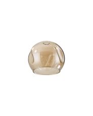 Giuseppe 14x12cm Open Mouth (Z) Round With Oval Dimples Cognac Globe Glass Shade