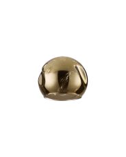 Giuseppe 14x12cm Open Mouth (Z) Round With Oval Dimples Gold Globe Glass Shade