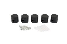 Briciole PC Wall/Ceiling Universal Cable Clamp For Fabric Cables, Black (5 Pack)