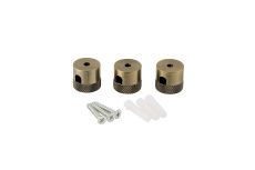 Briciole Metal Wall/Ceiling Universal Cable Clamp For Fabric Cables, Antique Brass (3 Pack)
