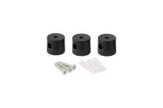 Briciole Metal Wall/Ceiling Universal Cable Clamp For Fabric Cables, Matt Black (3 Pack)