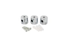 Briciole Metal Wall/Ceiling Universal Cable Clamp For Fabric Cables, Chrome (3 Pack)