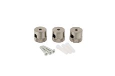 Briciole Metal Wall/Ceiling Universal Cable Clamp For Fabric Cables, Satin Nickel (3 Pack)