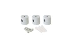 Briciole Metal Wall/Ceiling Universal Cable Clamp For Fabric Cables, Matt White (3 Pack)