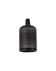 Briciole 4.7cm Lampholder Kit, Aged Pewter, E27 c/w Cable Clamp & Deeper Shade Ring, Suitable For Shades & Cages