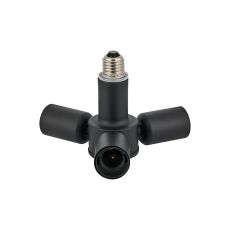 Briciole 1 to 3 E27 Converter Satin Black Lampholders
