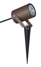 Quebec Spike/Wall Light, 10W LED, 3000K, 1100lm, IP65, Rust Brown, 3yrs Warranty